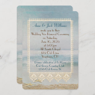 Convites design de renovação de vow do casamento