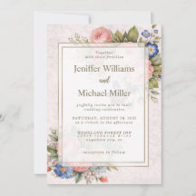 Design de Rosa Floral Personalizada Rústica Vintag
