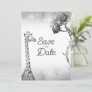Convites Design de Save the Date de Casamento Safari