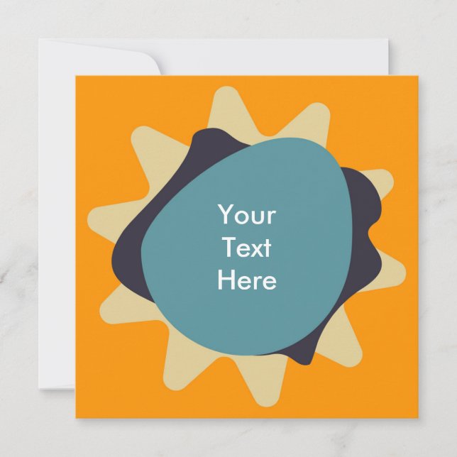 Convites Design de Splatter Moderno do Meio século Retroati (Frente)