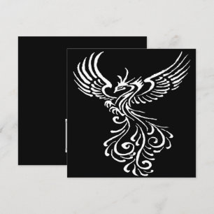 Convites Design de Tatuagem de Pássaro Branco da Phoenix