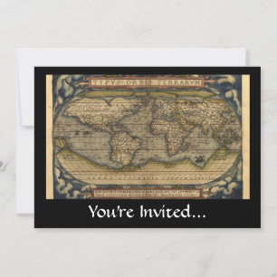 Convites Design do Atlas Histórico do Mapa do Mundo de Vin