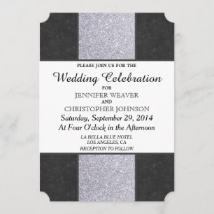 Convites Design do painel Glitter Preto e Marble