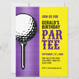 Convites Design do Partido do Golfe Minimalista