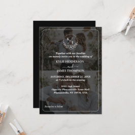 Convites Design do seu próprio casamento com a Colagem de F