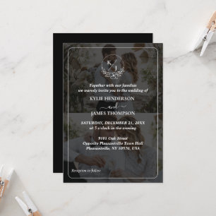Convites Design do seu próprio casamento com a Colagem de F
