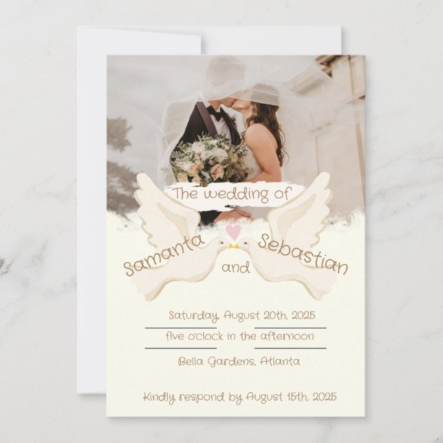 Convites Design elegante único (Frente)