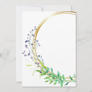 Convites Design em branco com flores azuis pulverizadas
