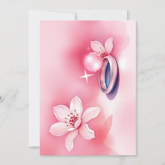 Convites Design Floral: Beleza e Elegância do Eterno (Frente)