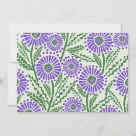 Convites Design Floral Branco, Verde, Lavanda De Bloco