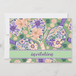 Convites Design Floral de Pickleball Vintage
