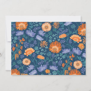 Convites Design Floral Pintado à Mão do Calendário