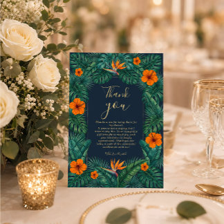 Convites Design Floral Tropical | Hibisco & Folhagens