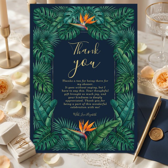 Convites Design Floral Tropical | Hibisco & Folhagens (#tropicalwedding #weddingdinner#hibiscus #beachwedding #destinationwedding #floralithankyou)