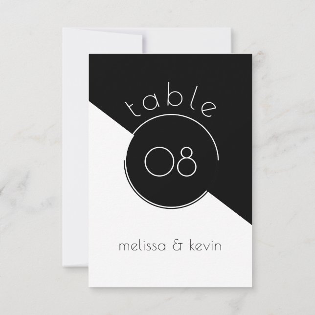 Convites Design Geométrico Moderno Preto e Branco (Verso)