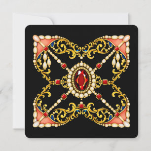 Convites Design Inspirado em Tudor Jóias de Maria Rainha do