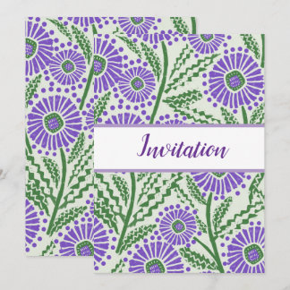 Convites Design lavanda De Blocos Verde E Branco