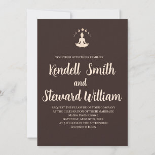 Convites Design Minimalista de Tom Marrom Meditativo