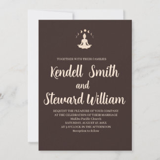 Convites Design Minimalista de Tom Marrom Meditativo