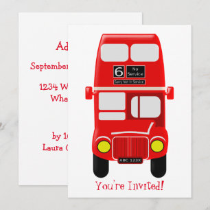 Convites Design personalizado do ônibus