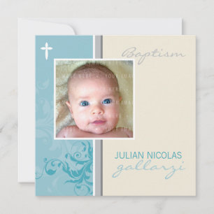 Convites DESIGN PERSONALIZADO: Suzana Baptism Invite - posh