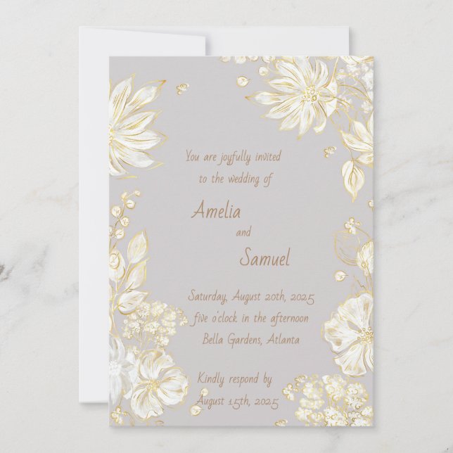 Convites Design sofisticado (Frente)