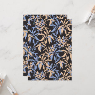 Convites Design têxtil elegante com flores intrincadas