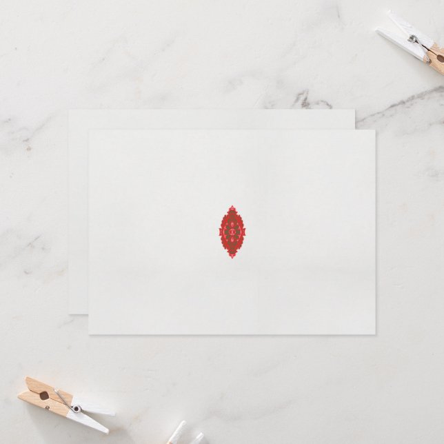 Convites design vermelho e castanho sobre fundo branco (Frente/Verso In Situ)