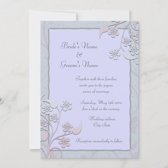 Convites "designs de guarnição molly" (Frente)