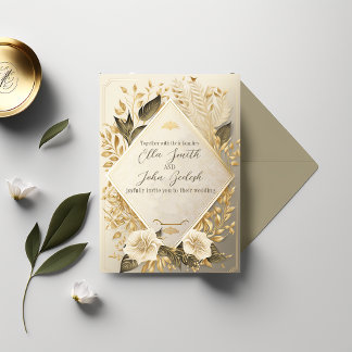 Convites Designs de luxo editáveis para o casamento