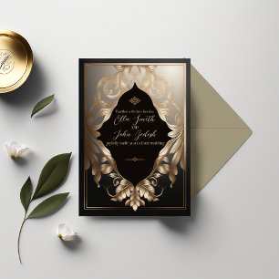 Convites Designs de luxo editáveis para o casamento