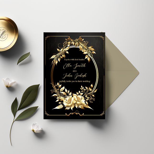 Convites Designs de luxo editáveis para o casamento (Criador carregado)
