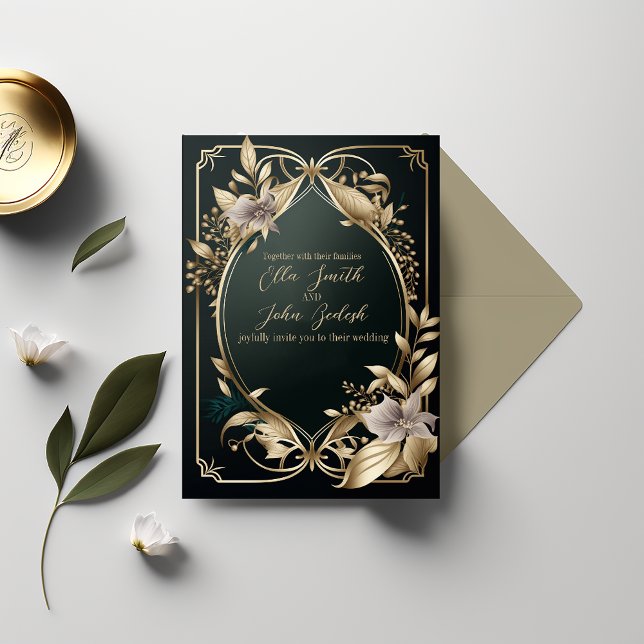 Convites Designs de luxo editáveis para o casamento (Criador carregado)