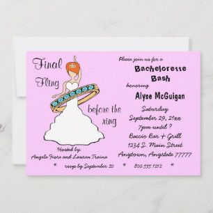 Convites Deslizamento Final Cor-De-Cabeça-Rosa Antes Dos C