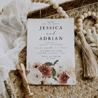 Convites Deslumbrante Casamento Boho Moderno