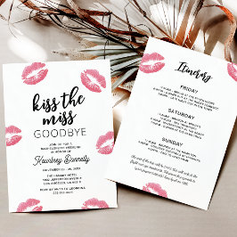 Convites Despedida de Solteira Beijo a Miss Adeus