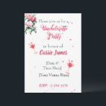 Convites Despedida de Solteira Coquetel Floral Peônia Rosa<br><div class="desc">Celebre a noiva com este convite de despedida de solteira de coquetel floral elegante. Este design apresenta peônias rosa vibrantes e copos de martini divertidos com guarnições de coração contra um fundo branco limpo. É perfeito para um brunch regado a bebida, uma noite fora na cidade ou uma festa sofisticada...</div>