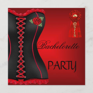 Convites Despedida de Solteira Corset Dourado Preto Vermelh