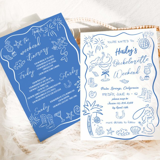 Convites Despedida de Solteira de Cowgirl Costeira de Praia (Criador carregado)
