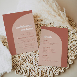 Convites Despedida de solteira de peach terracotta