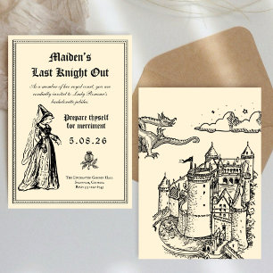 Convites Despedida de Solteira Medieval “Último Cavaleiro”