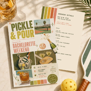 Convites Despedida de Solteira Pickleball Pickle & Pour Ret