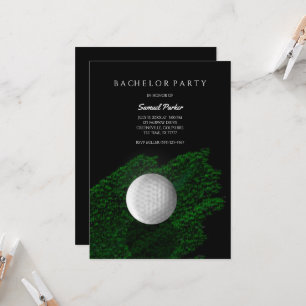 Convites Despedida de Solteiro de Golfe Verde - Bola de Gol