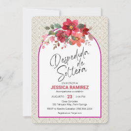 Convites Despedida de Soltera Invitación Flores de Otoño