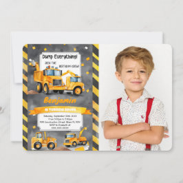 Convites Despejar tudo que é obra Foto de Aniversário