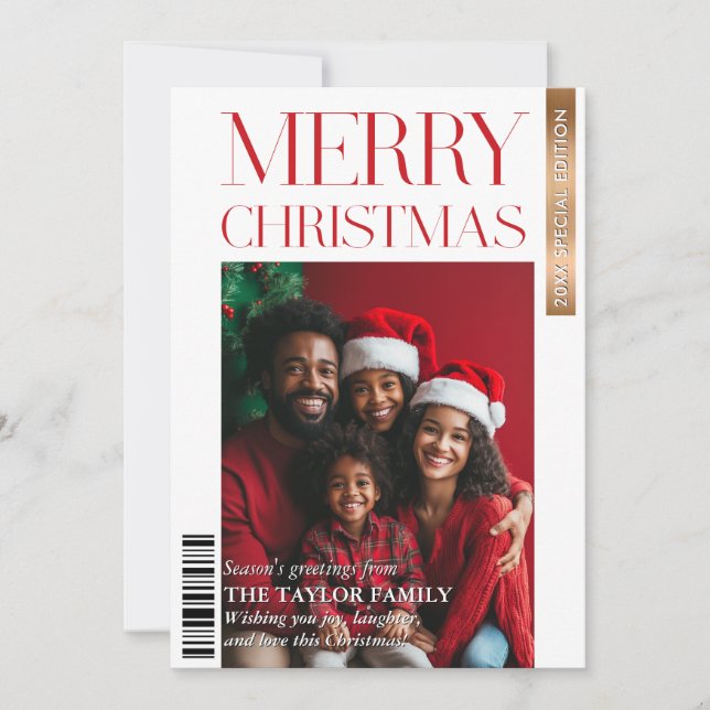 Convites Destaques da Foto da Família de Cobrir da Revista  (Frente)