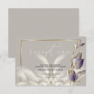 Convites Destaques Dourados Recepção de Grama de Ivory Pa