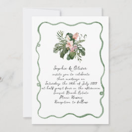 Convites Destination Tropical Wedding Invitation