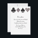 Convites Destination Vegas Reception Faux Silver Glitter<br><div class="desc">Perfeito para um casamento em Las Vegas,  este cartão de cerimônia dá aos hóspedes todas as informações de que eles precisam sobre a recepção após a cerimônia.</div>