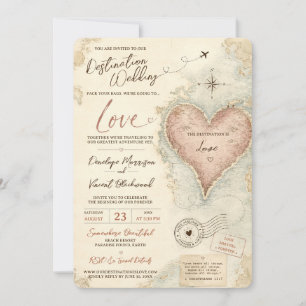 Convites Destino: Amor Casamento